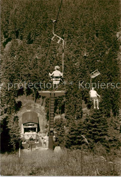 Sessellift Chairlift Telesiege Oberhof in Thuer. Rennsteig