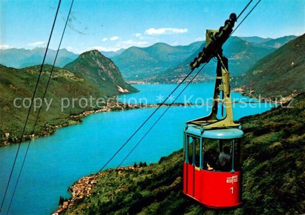 Seilbahn Cable-Car Telepherique Luganersee Brusino-Serpiano