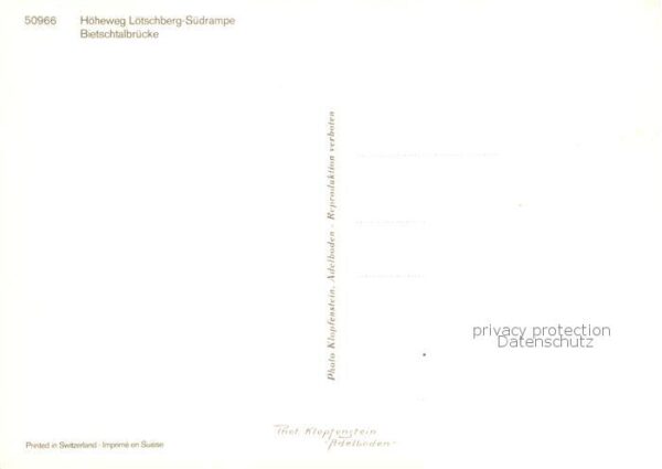 Eisenbahn Railway Chemin de Fer Hoeheweg Loetschberg Suedrampe Bietschtalbruecke – Bild 2