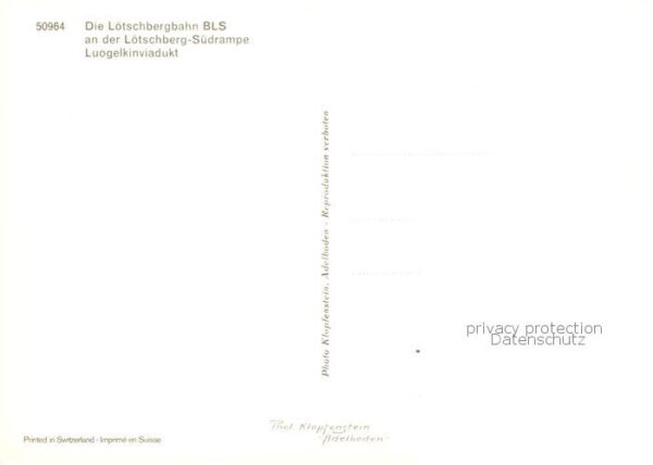 Eisenbahn Railway Chemin de Fer Loetschbergbahn BLS – Bild 2