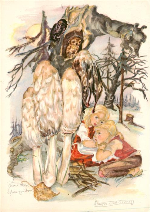 Maerchen Sagen fairy tale conte Eule Haensel und Grettel