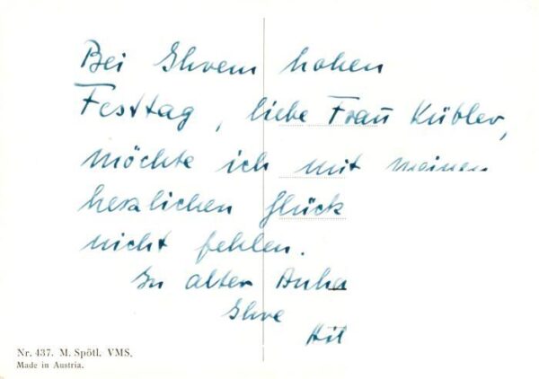Spoetl Maria Kuenstlerkarte Nr. 437 Kind Brief – Bild 2