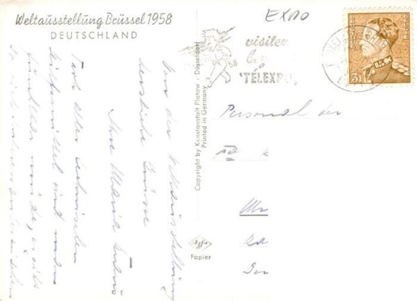 Exposition Internationale Bruxelles 1958 Exno – Bild 2