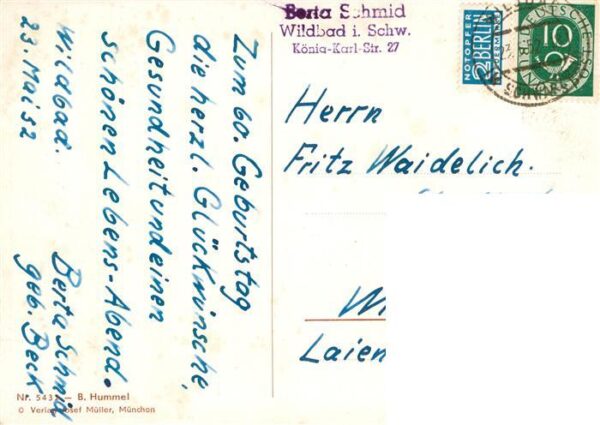 Hummel Kuenstler-AK-Nr. Nr.5432 Frohes Fest – Bild 2