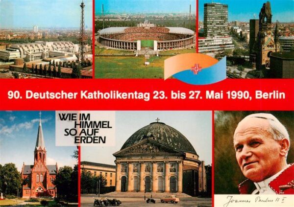 Papst Pope Pape Katholikentag 1990