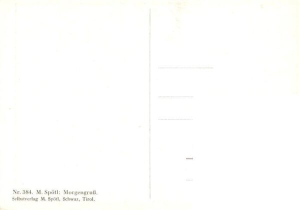 Spoetl Maria Kuenstlerkarte Nr. 384 Morgengruss – Bild 2