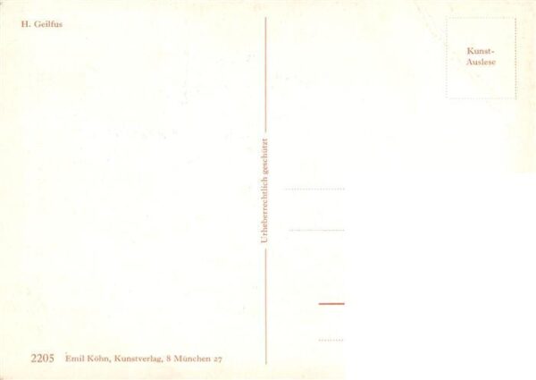 Geilfus H. Kuenstlerkarte Nr.2205 Hoerst du mein heimliches Rufen – Bild 2
