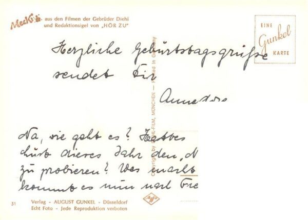 Mecki Nr. Nr.31 Gebrueder Diehl Hoer zu Sorg fuer schoenes Wetter – Bild 2