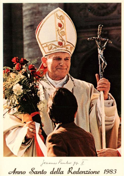 Papst Pope Pape Anno Santo della Redenzione Papa Giovanni Paolo 2