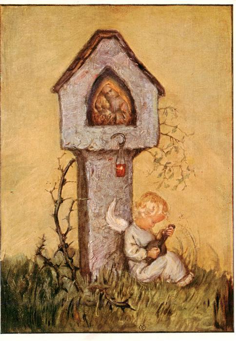 Spoetl Maria Kuenstlerkarte Nr.341 Abendlied Engel
