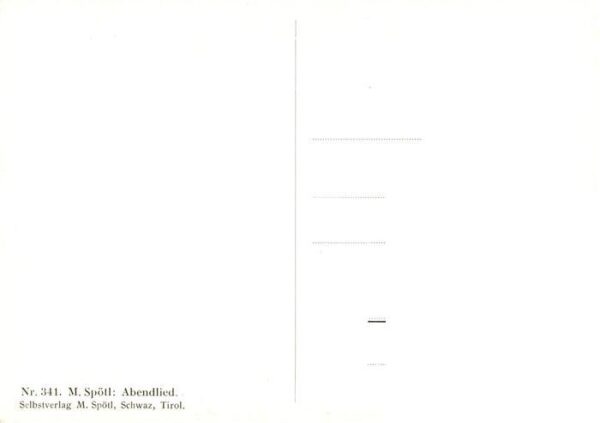 Spoetl Maria Kuenstlerkarte Nr.341 Abendlied Engel – Bild 2