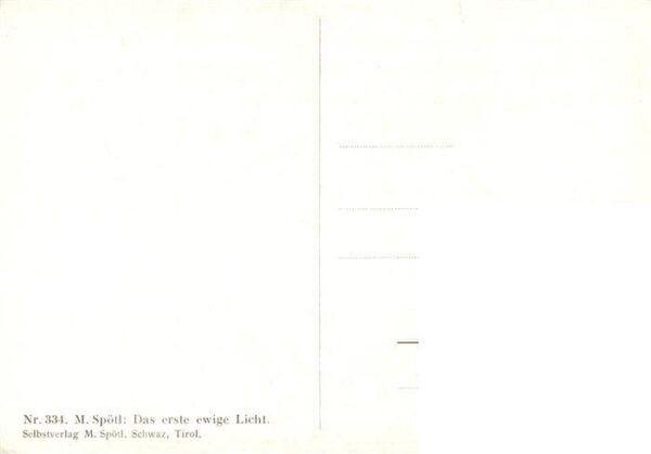 Spoetl Maria Kuenstlerkarte Nr.334 Das erste ewige Licht – Bild 2