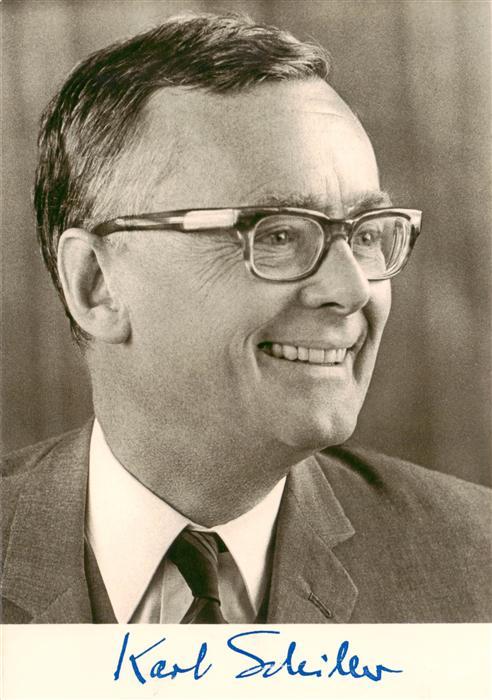 Persoenlichkeiten Prof.Dr. Karl Schiller MdB SPD Autogramm