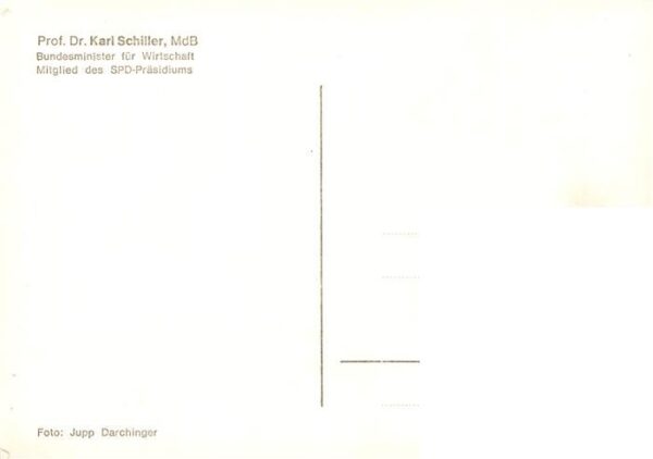 Persoenlichkeiten Prof.Dr. Karl Schiller MdB SPD Autogramm – Bild 2