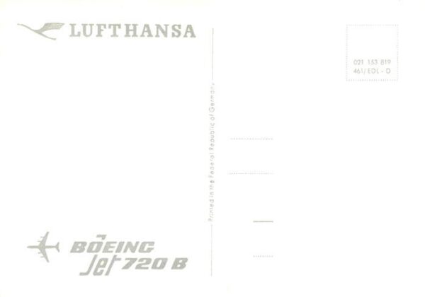 Flugzeuge Zivil Lufthansa Boeing Jet 720 B – Bild 2