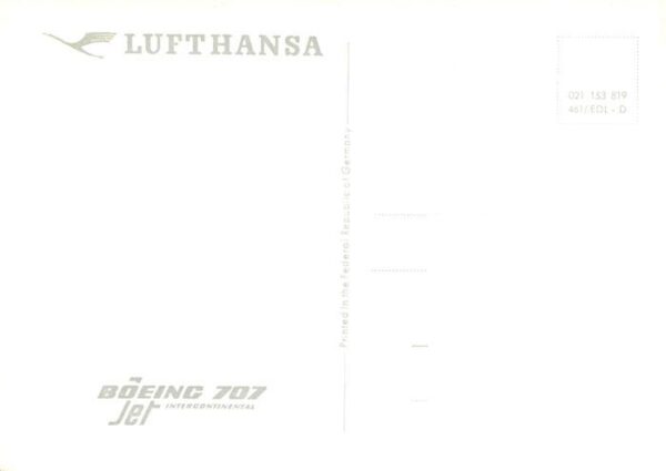 Flugzeuge Zivil Lufthansa Boeing 707 Jet International – Bild 2