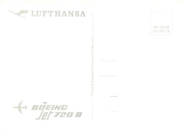 Flugzeuge Zivil Lufthansa Boeing Jet 720 B – Bild 2