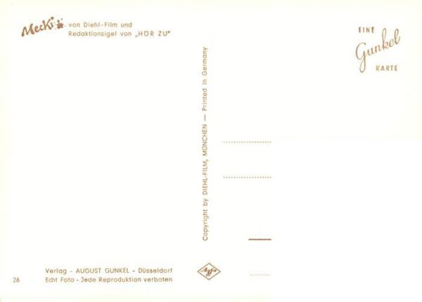 Mecki Nr. Nr. 26 August Gunkel HoeR ZU Sie sollen Dir Glueck bringen – Bild 2