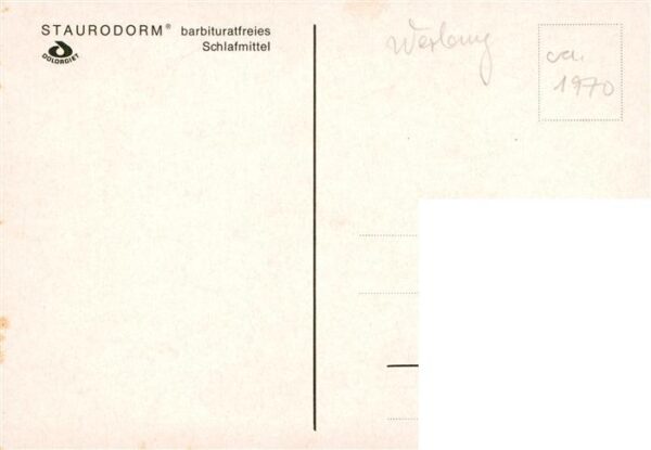 Werbung Reklame Staurodorm Schlafmittel – Bild 2