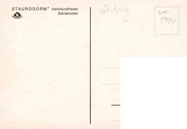 Werbung Reklame Staurodorm Schlafmittel – Bild 2