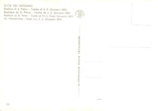 Papst Pope Pape Citta Del Vaticano S. Pietro – Bild 2