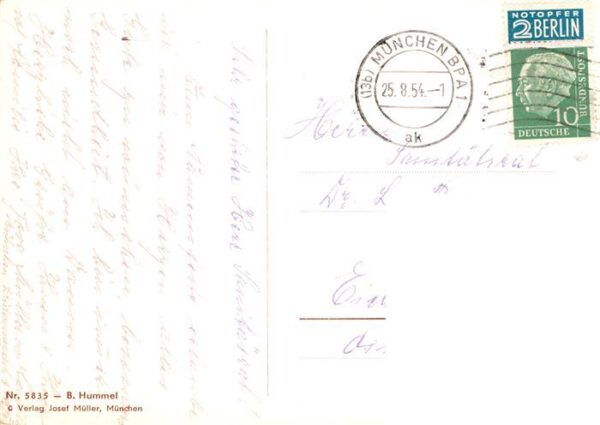 Hummel Kuenstler-AK-Nr. Nr.5835 Ich bringe Lieb Freud Staerk – Bild 2