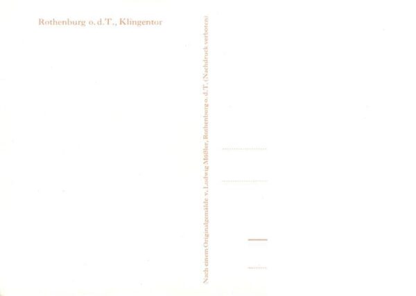 Moessler Ludwig Moessler Ludwig Rothenburg Klingentor – Bild 2