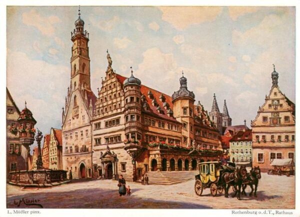 Moessler Ludwig Moessler Ludwig Rothenburg Rathaus