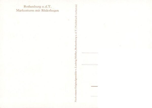 Moessler Ludwig Moessler Ludwig Rothenburg Markusturm mit Roederbogen – Bild 2