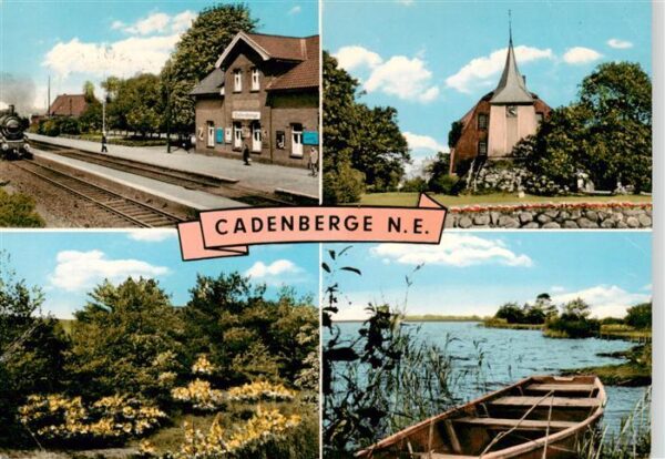 Cadenberge Eilzugstation Hamburg-Cuxhafen Kirche Landschaft Bootsliegeplatz