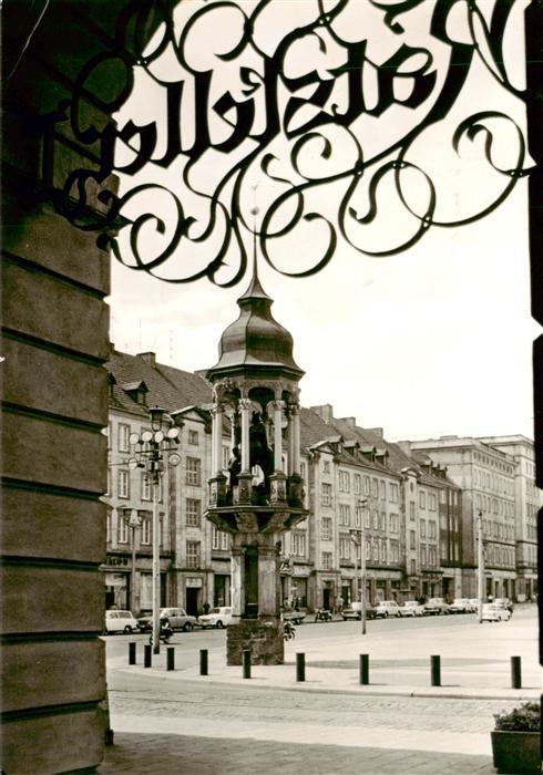 Magdeburg Blick vom Rathaus zum Magdeburger Reiter