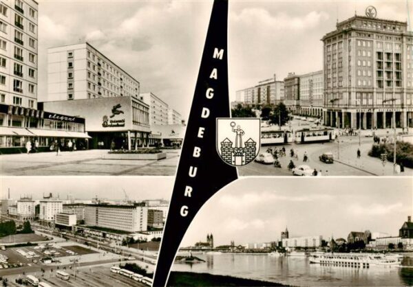 Magdeburg Karl-Marx-Strasse Wilhelm-Pieck-Allee Interhotel International Elbe