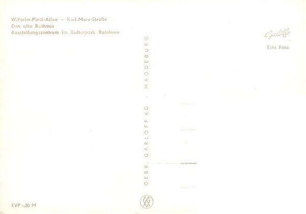 Magdeburg Wilhelm Pieck Allee Karl-Marx-Strasse Rathaus Ausstellungszentrum Kult – Bild 2