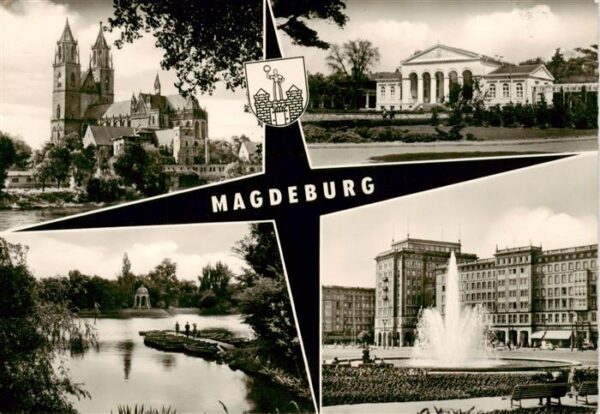 Magdeburg Dom Kulturpark Stadtzentrum Springbrunnen
