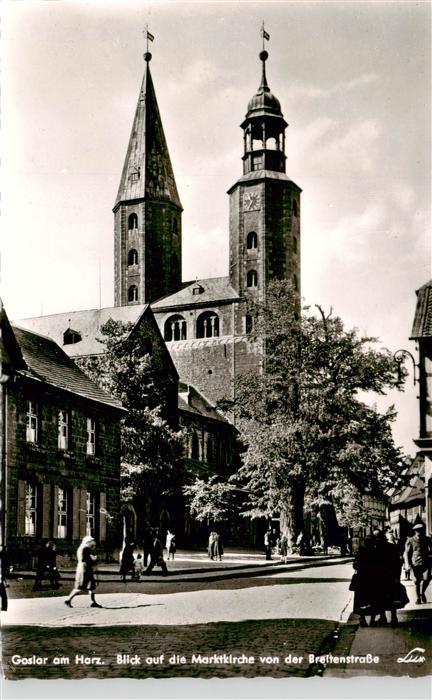 Goslar Blick auf die Marktkirche von der Breitenstrasse