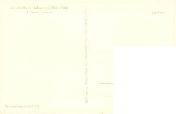 Bad Liebenstein Volksheilbad Kurheim Charlotte – Bild 2