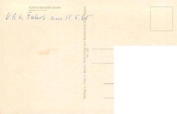 Nordstrand Nordstrander Damm In der Sturmflut am 27.10.1936 Neuland im Entstehen – Bild 2