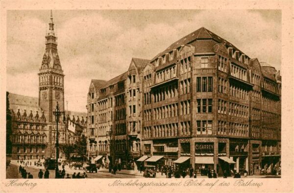 Hamburg Moenckebergstrasse mit Rathausblick