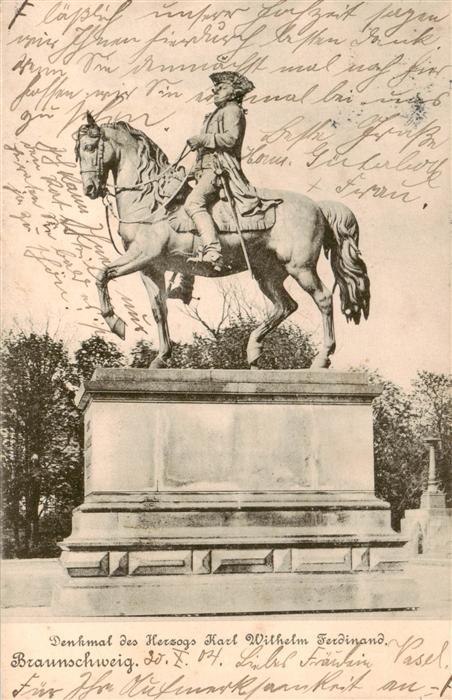 Braunschweig Reiterdenkmal des Herzogs Karl Wilhelm Ferdinand