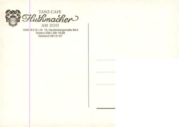 Berlin Tanz Cafe Huthmacher am Zoo Tanzsaal – Bild 2