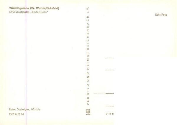 Wintzingerode LPG Gaststaette Bodenstein Gastraum – Bild 2