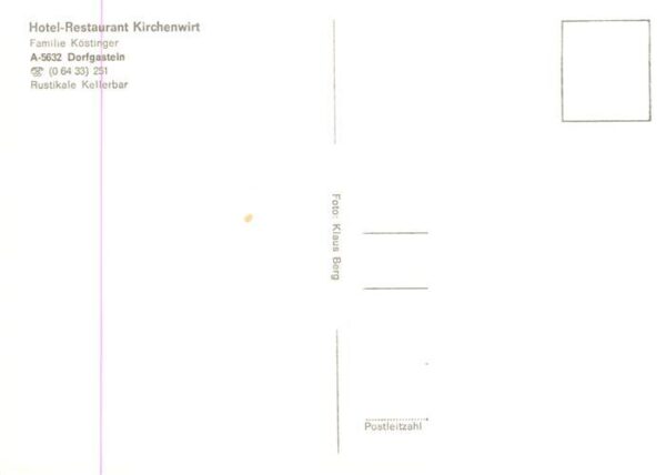 Dorfgastein AT Hotel Kirchenwirt Cafe Restaurant Kellerbar Kirche – Bild 2