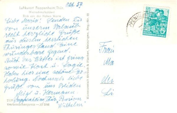 Pappenheim Thueringen Blick von der Hohen Warte – Bild 2