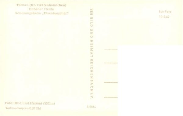 Tornau Graefenhainichen Duebener Heide Genesungsheim Eisenhammer – Bild 2
