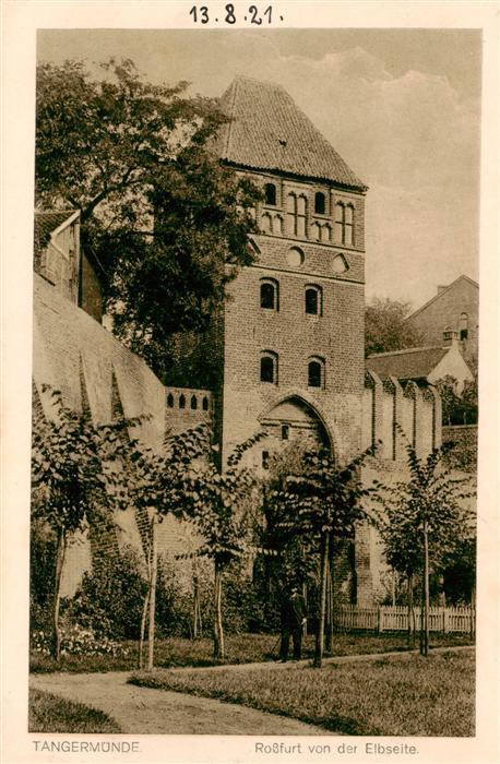 Tangermuende Rossfurt von der Elbseite