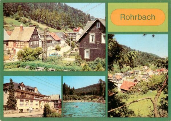 Rohrbach Saalfeld Ortsmotiv Konsum Gaststaette Sorbitzergrund Freibad Teilansich