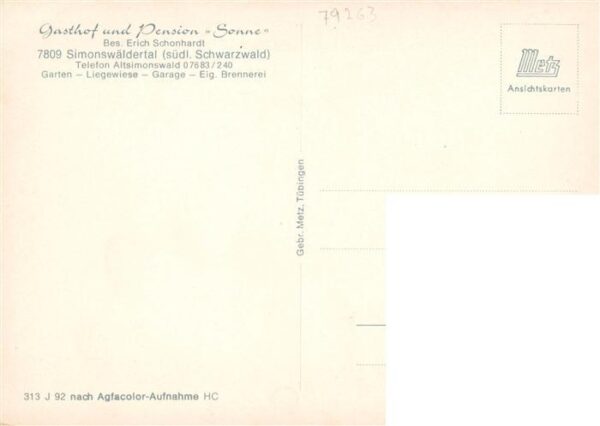 Simonswaeldertal Simonswald Gasthof Pension Sonne Freiterrasse – Bild 2