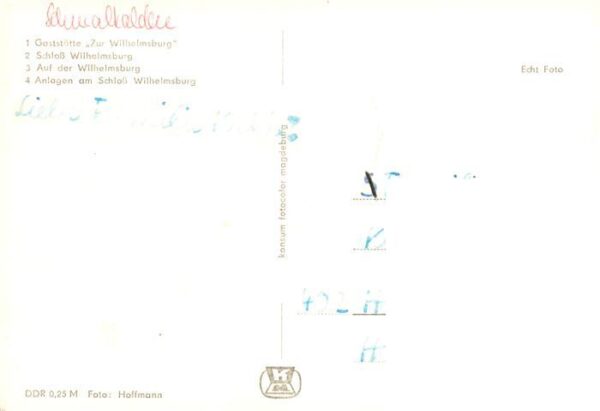 Schmalkalden Gaststaette Zur Wilhelmsburg Schloss Wilhelmsburg Auf der Wilhelmsb – Bild 2