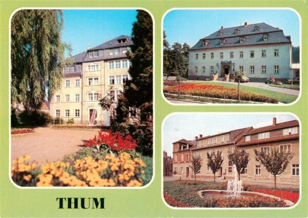 Thum Erzgebirge Maxim Gorki Oberschule Rathaus Rathausplatz