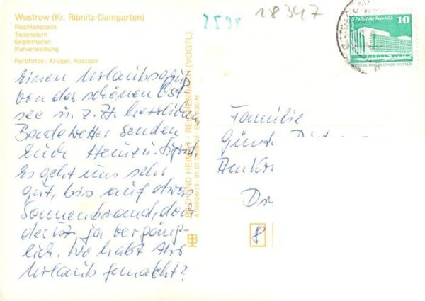 Wustrow Ostseebad Fischlandcafe Teilansicht Seglerhafen Kurverwaltung – Bild 2